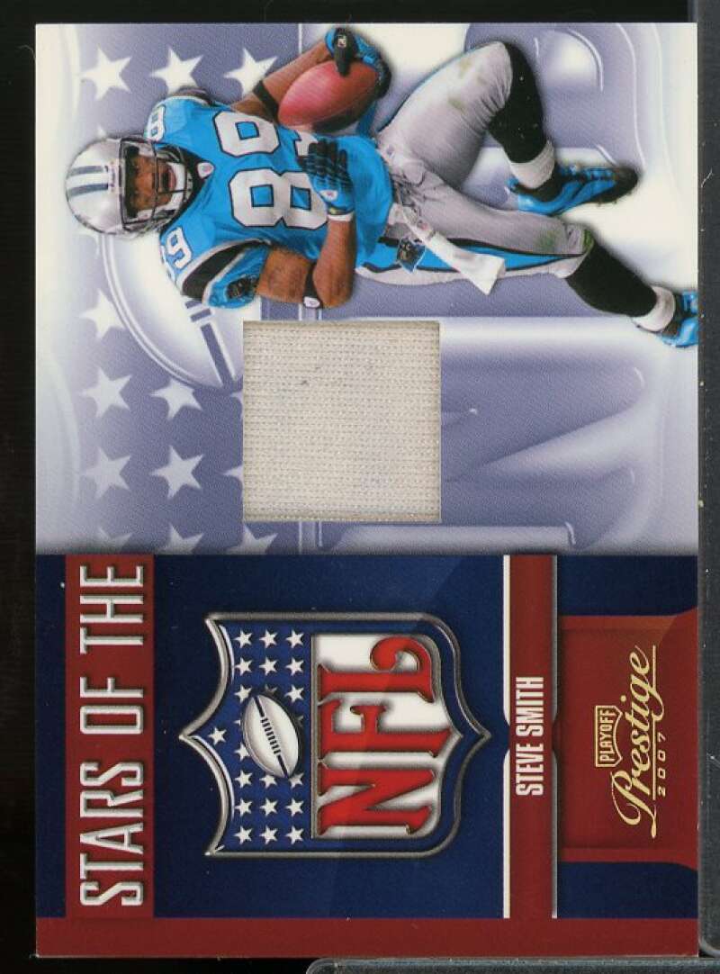 Steve Smith Card 2007 Playoff Prestige Stars of the NFL Materials Prime #24  Image 1