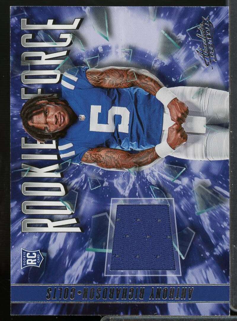 Anthony Richardson Rookie Card 2023 Absolute Rookie Force Jerseys #3  Image 1