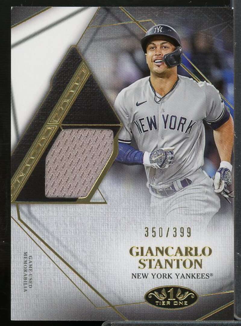 Giancarlo Stanton B Card 2022 Topps Tier One Relics #T1RGST  Image 1