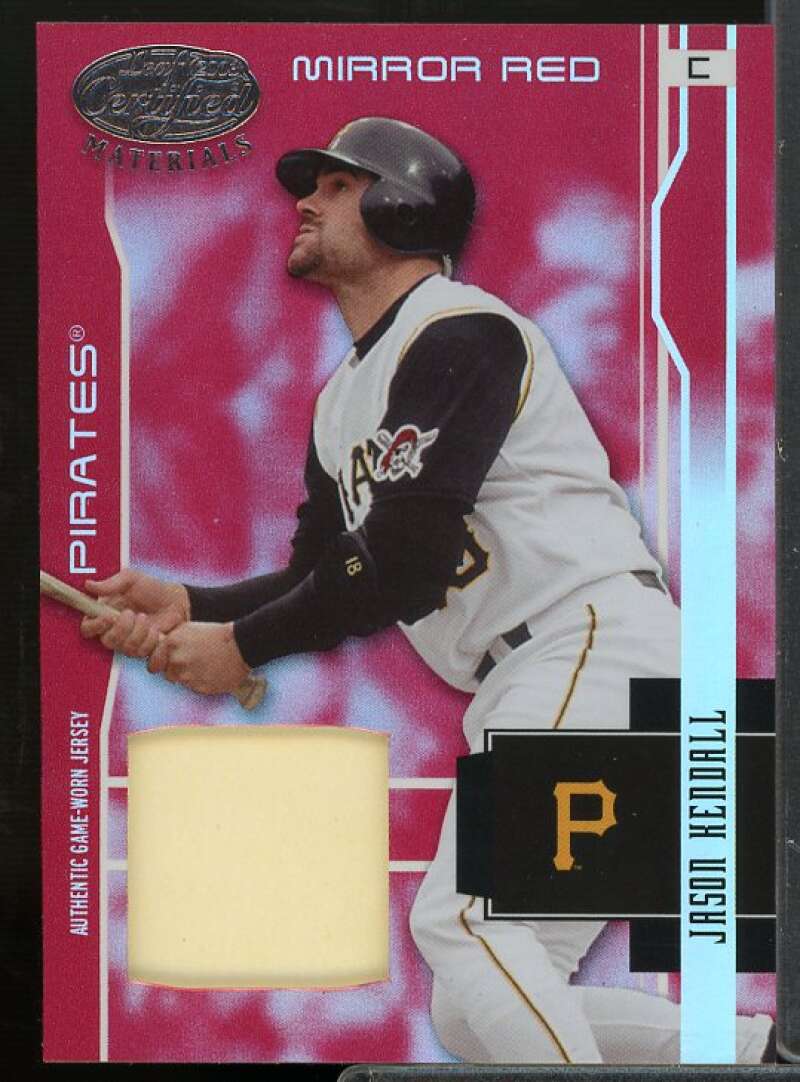 Jason Kendall Jsy Card 2003 Leaf Certified Materials Mirror Red Materials #153  Image 1