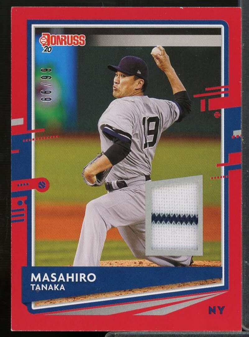 Masahiro Tanaka Card 2020 Donruss Materials Red #8  Image 1