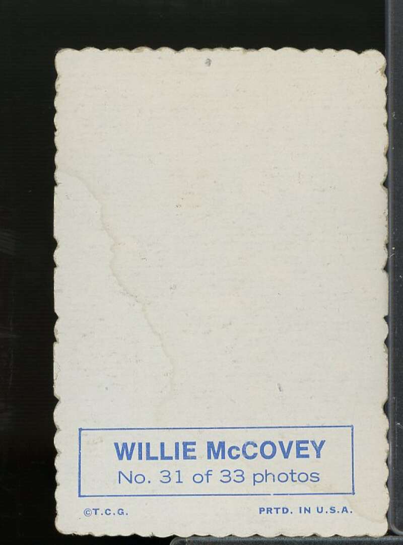 Willie McCovey Card 1969 Topps Deckle Edge #31  Image 2