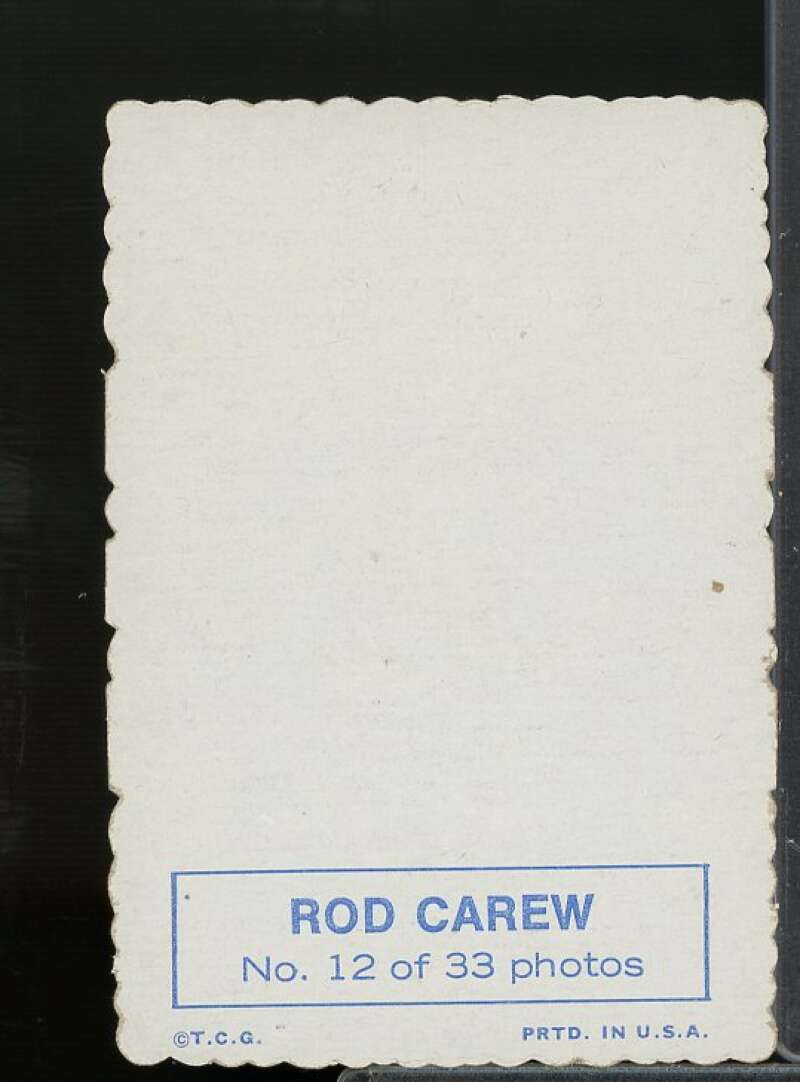 Rod Carew Card 1969 Topps Deckle Edge #12  Image 2
