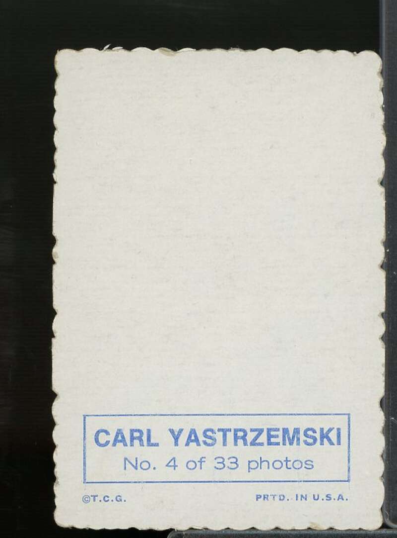 Carl Yastrzemski Card 1969 Topps Deckle Edge #4  Image 2