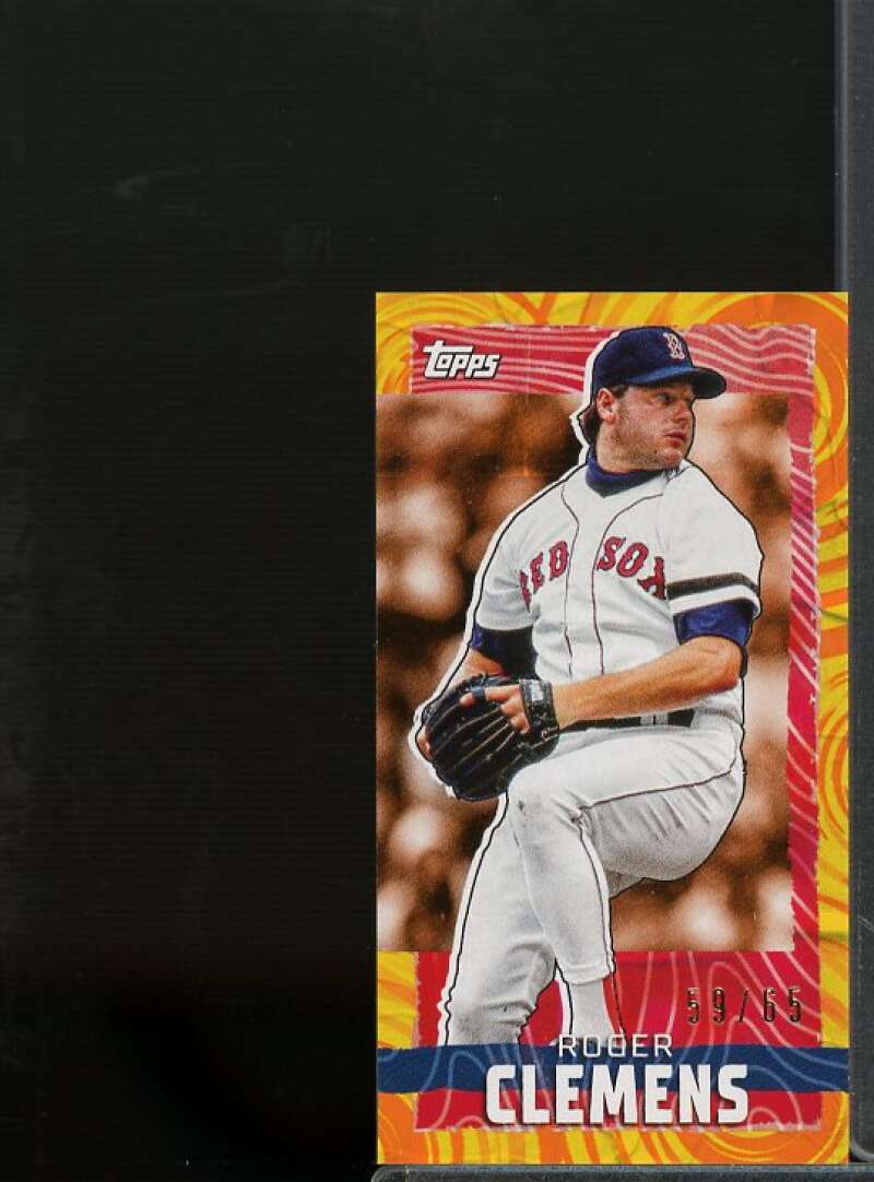 Roger Clemens Card 2023 Topps Rip Mini Orange Yellow Ripple #MRIPRC  Image 1