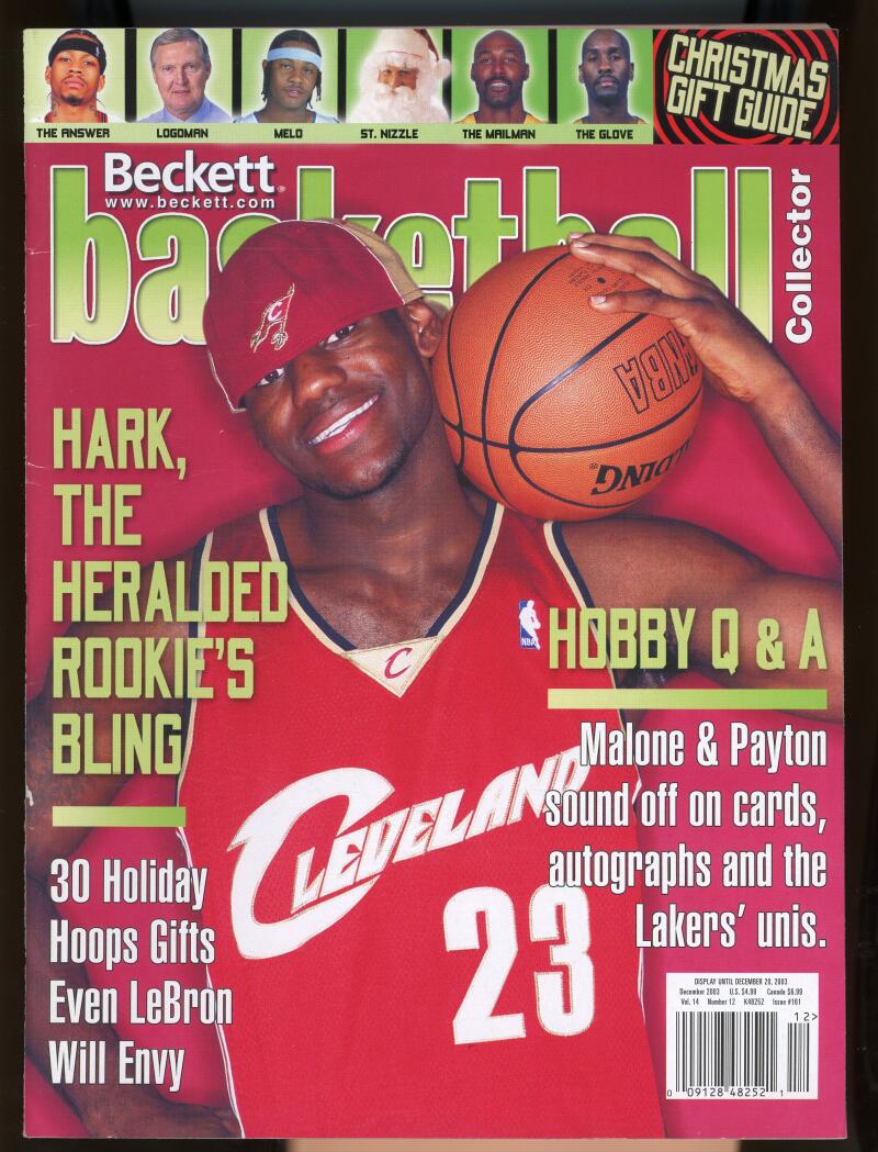 Beckett Basketball Collector Lebron James December 2003 #161 Magazine  Image 1