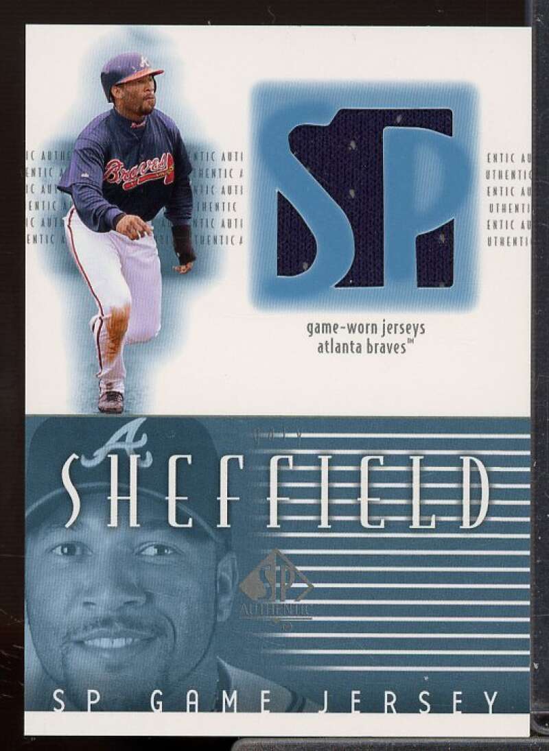 Gary Sheffield Card 2002 SP Authentic Game Jersey #JGS  Image 1
