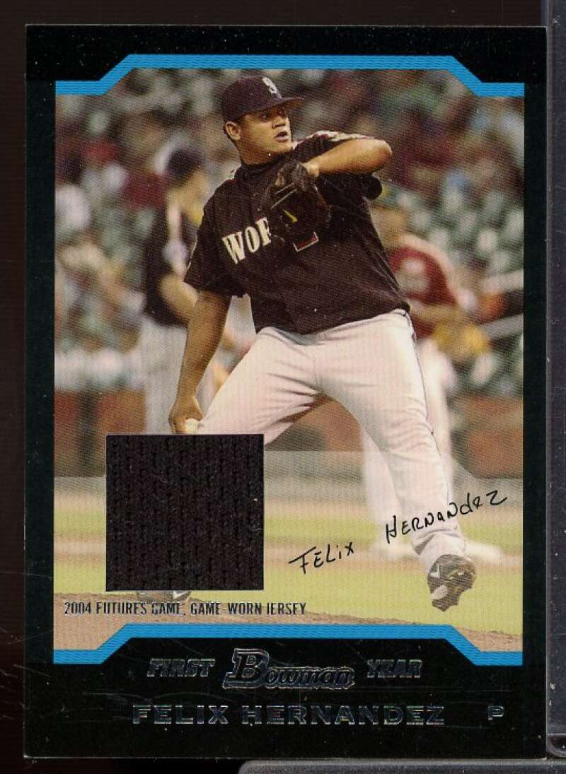 Felix Hernandez Rookie Card 2004 Bowman Draft Futures Game Jersey Relics #150  Image 1