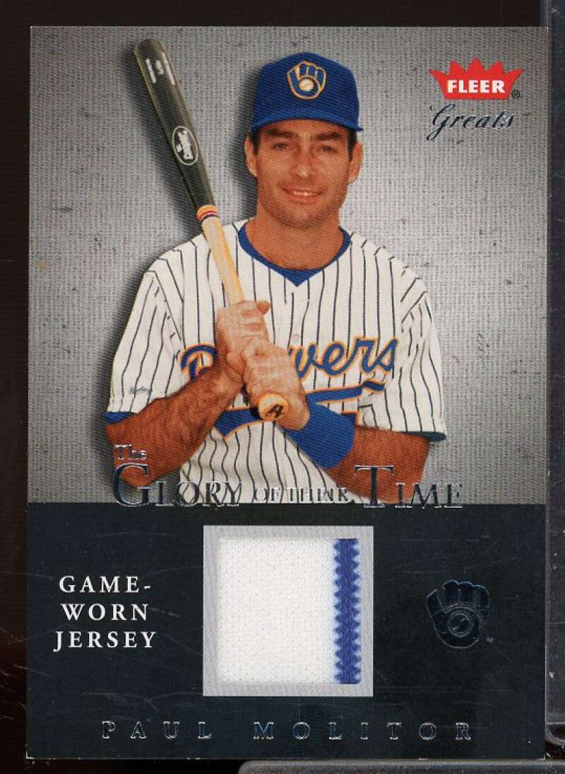 Paul Molitor Jsy Card 2004 Greats of the Game Glory of Their Time Game Used #PM  Image 1