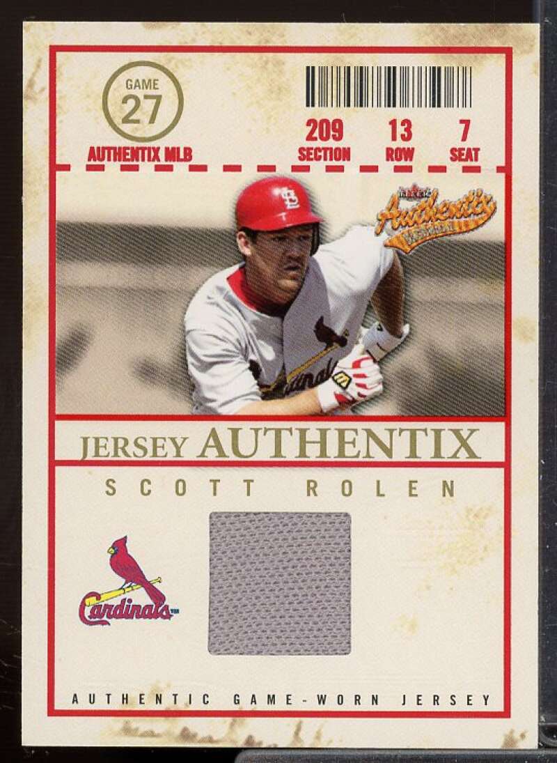 Scott Rolen Card 2005 Fleer Authentix Jersey General Admission #SR  Image 1