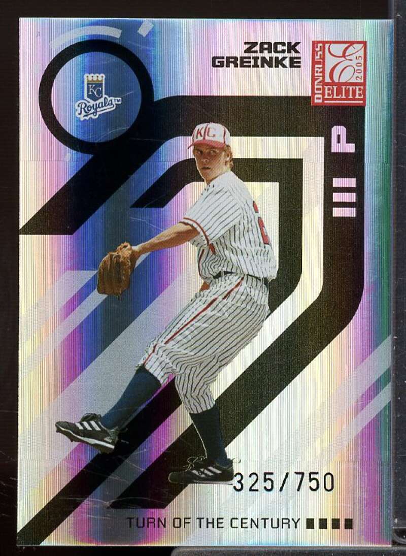 Zack Greinke Card 2005 Donruss Elite Turn of the Century #79  Image 1