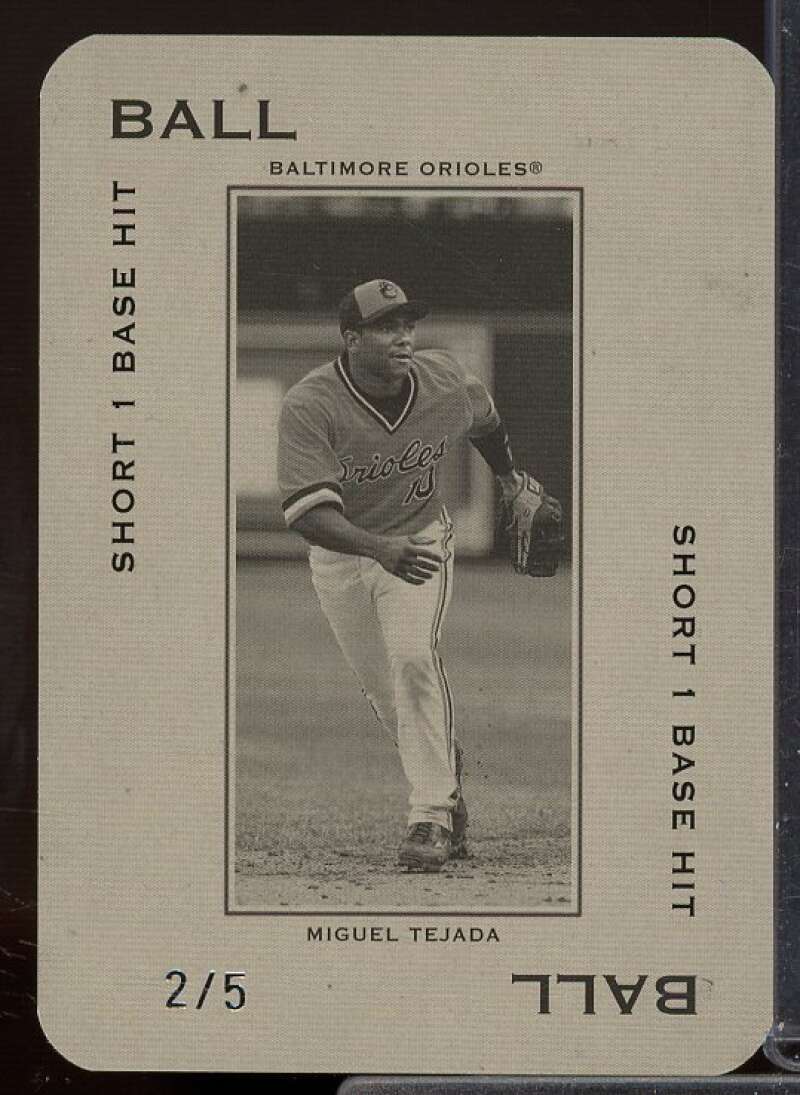 Miguel Tejada Card 2005 Throwback Threads Polo Grounds 5 BALL Short 1 #58  Image 1