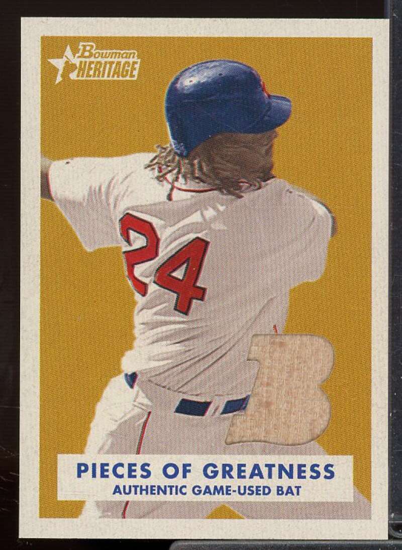Manny Ramirez Bat D Card 2006 Bowman Heritage Pieces of Greatness #MR  Image 1