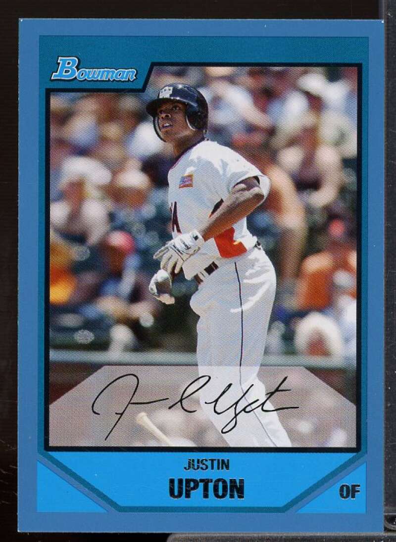 Justin Upton Rookie 2007 Bowman Draft Future's Game Prospects Blue #BDPP110  Image 1