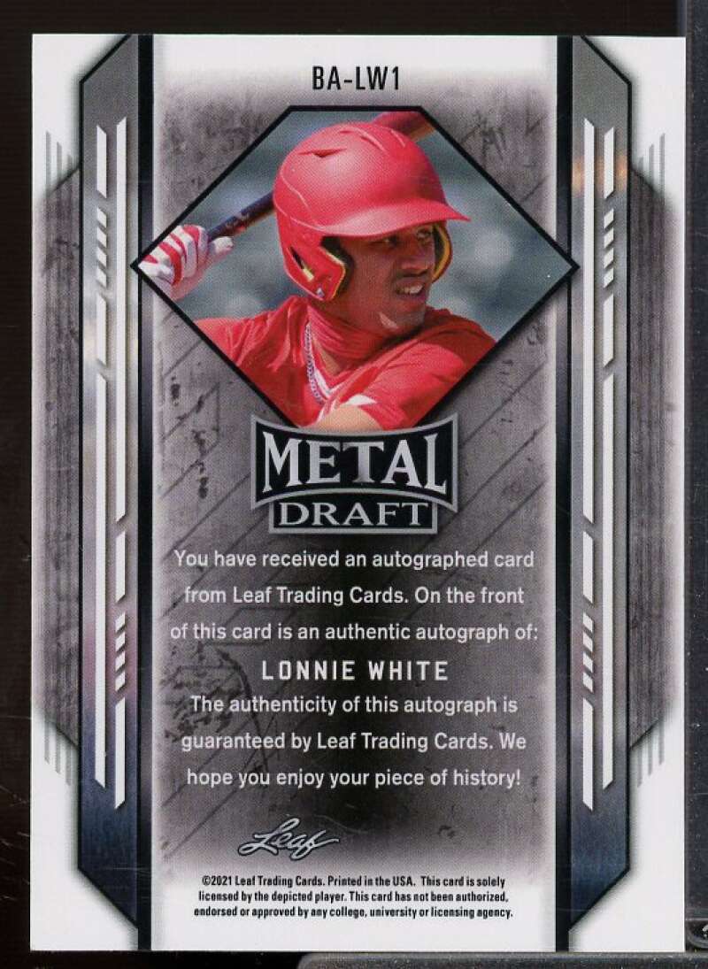Lonnie White Rookie Card 2021 Leaf Metal Draft #BALW1  Image 2