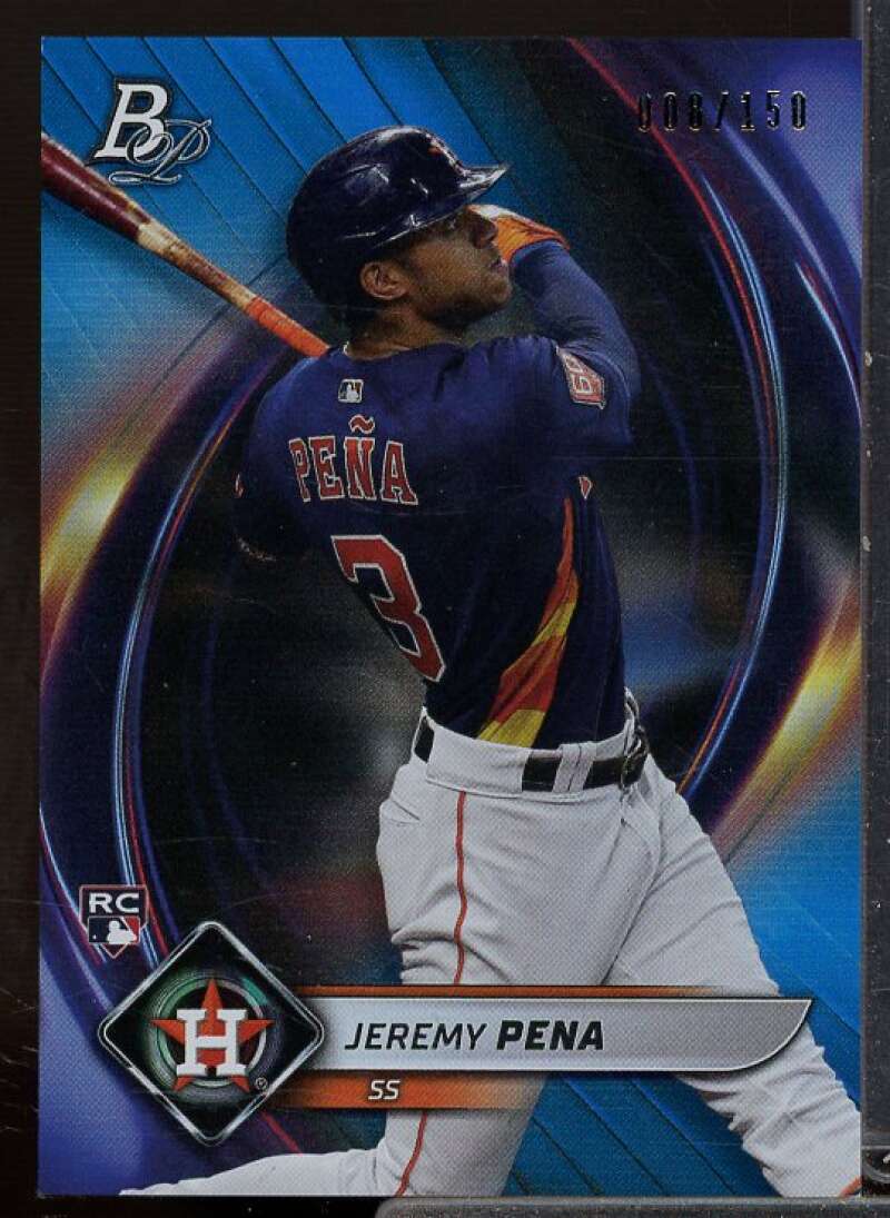 Jeremy Pena Rookie Card 2022 Bowman Platinum Blue #98  Image 1
