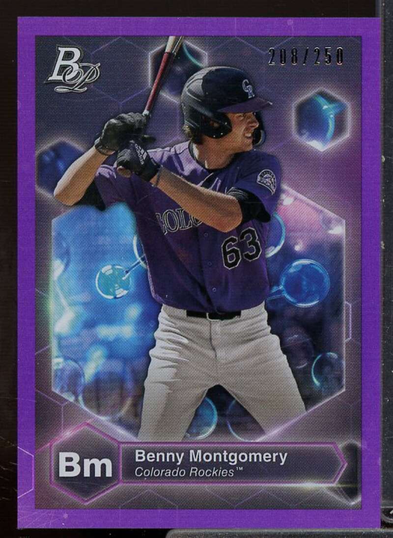 Benny Montgomery Rookie Card 2022 Bowman Platinum Precious Elements Purple #PE6  Image 1