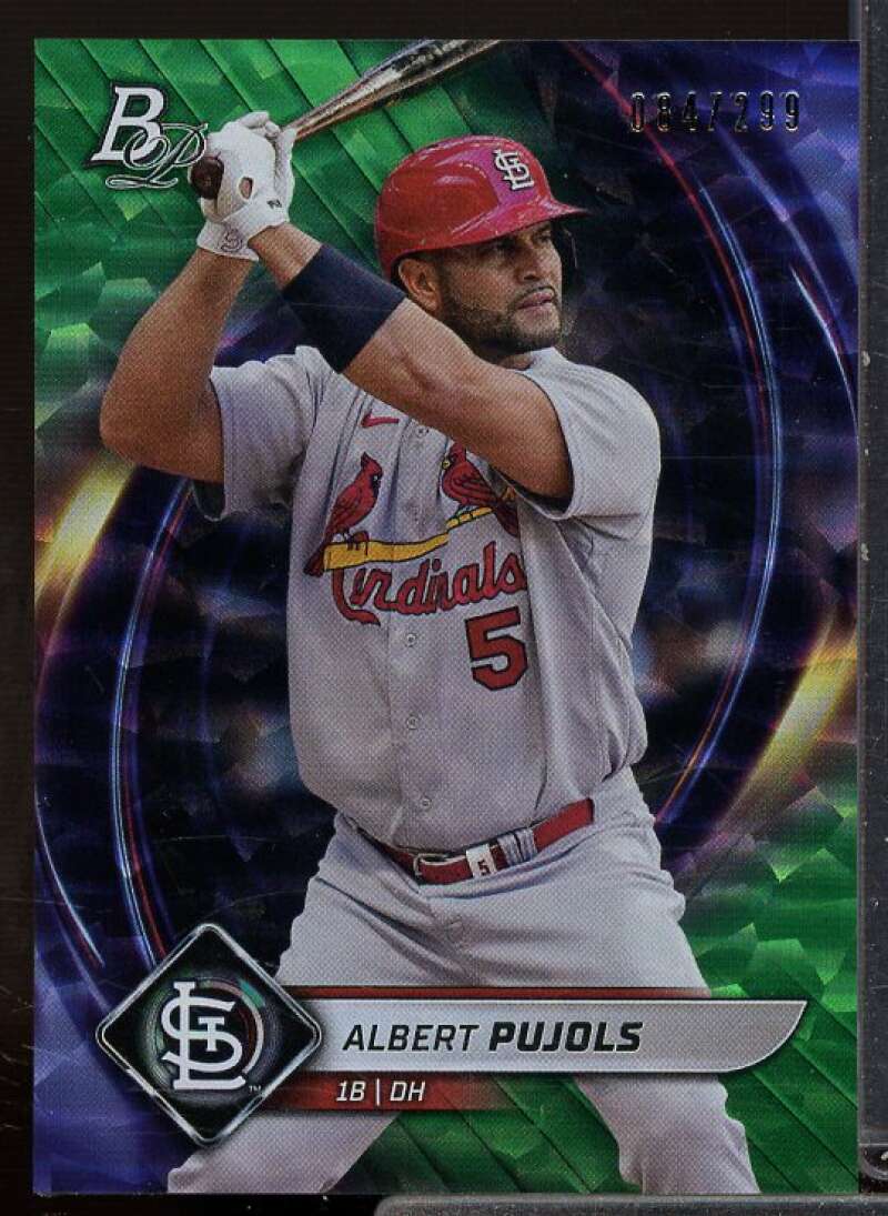 Albert Pujols Card 2022 Bowman Platinum Emerald Ice Foilboard #2  Image 1