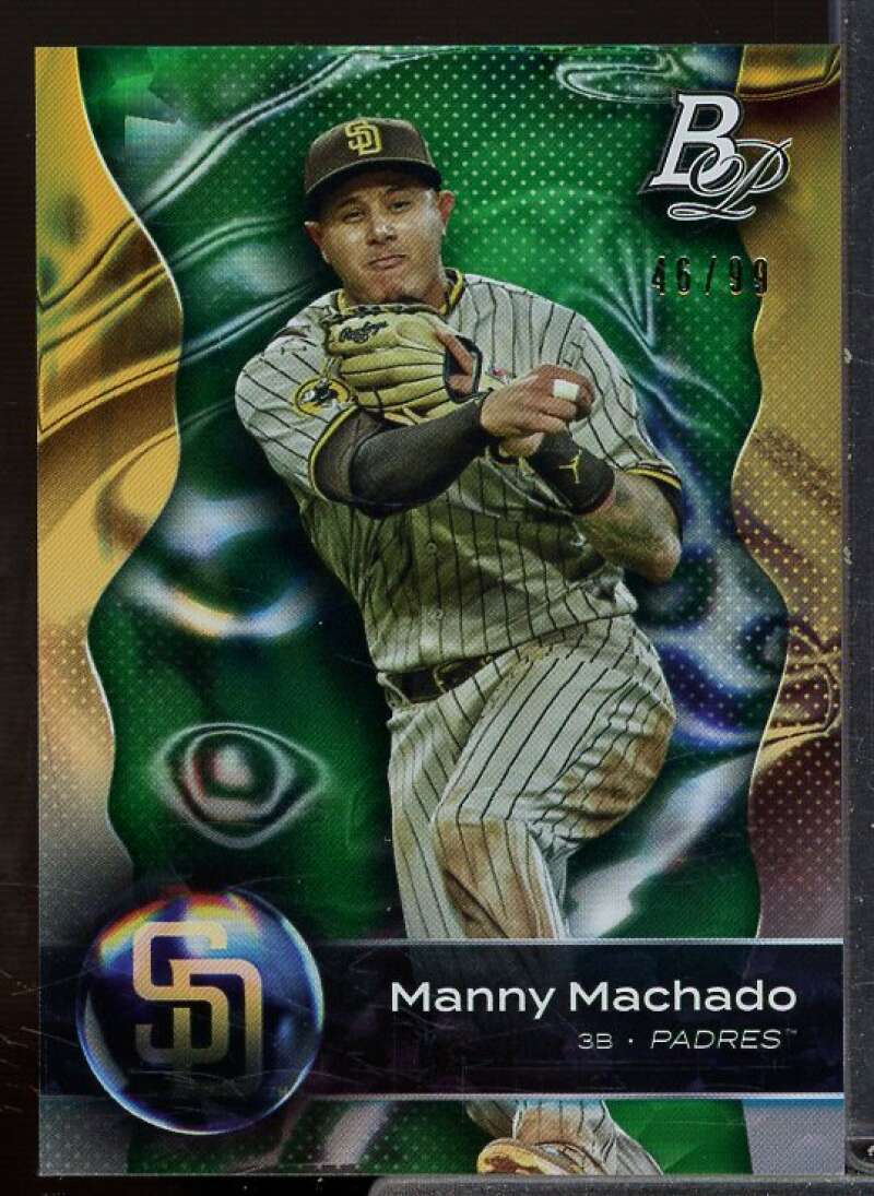 Manny Machado Card 2023 Bowman Platinum Green Ice Foil #73  Image 1