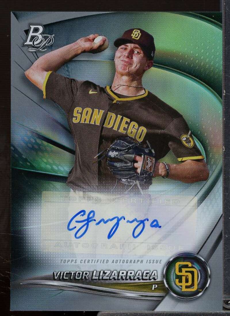 Victor Lizarraga Rookie 2022 Bowman Platinum Top Prospects Autographs #TOP83  Image 1