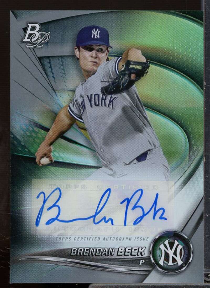 Brendan Beck Rookie Card 2022 Bowman Platinum Top Prospects Autographs #TOP91  Image 1