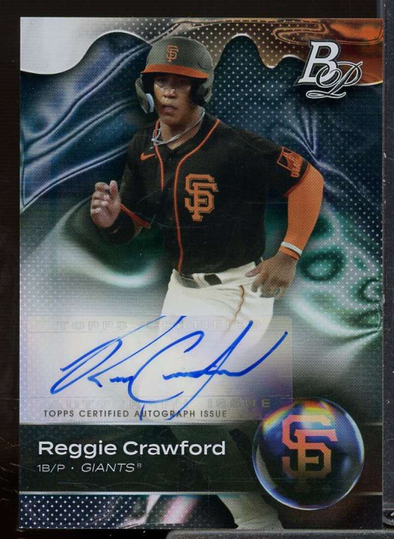 Reggie Crawford Rookie 2023 Bowman Platinum Top Prospects Autographs #TOP17  Image 1