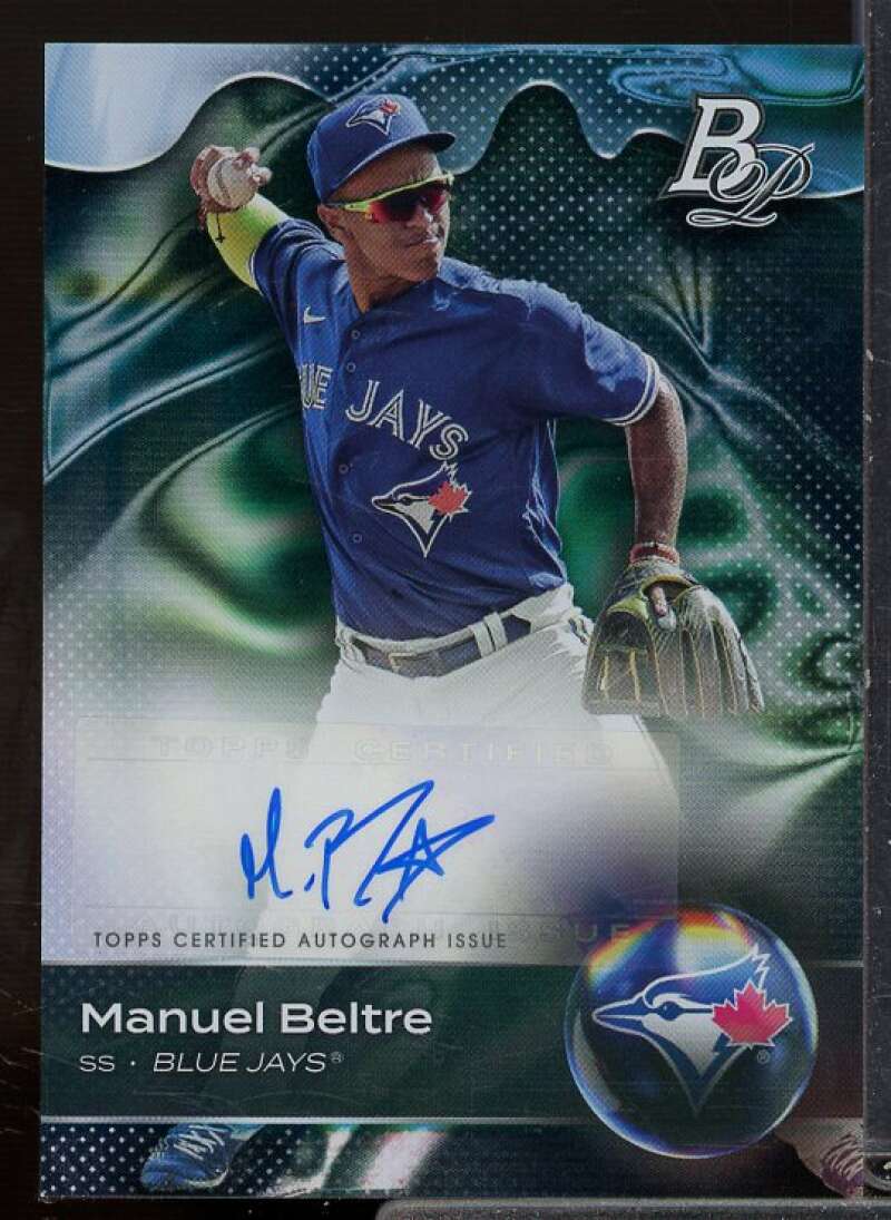 Manuel Beltre Rookie Card 2023 Bowman Platinum Top Prospects Autographs #TOP78  Image 1