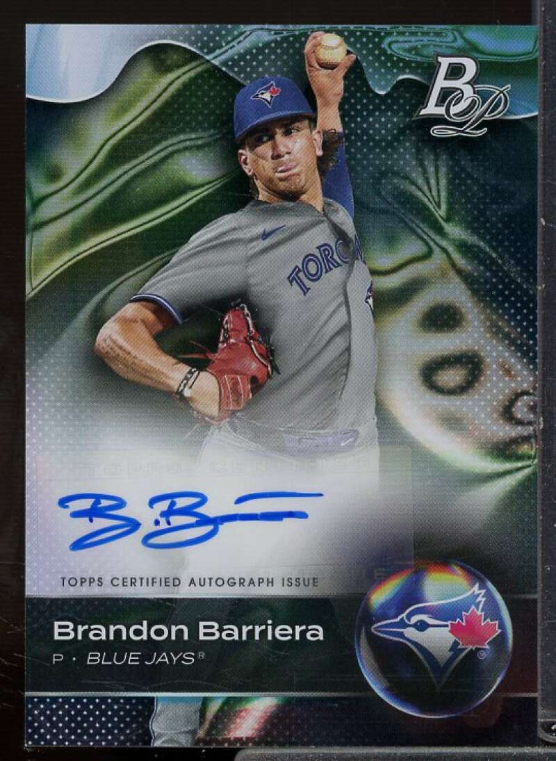 Brandon Barriera Rookie 2023 Bowman Platinum Top Prospects Autographs #TOP66  Image 1