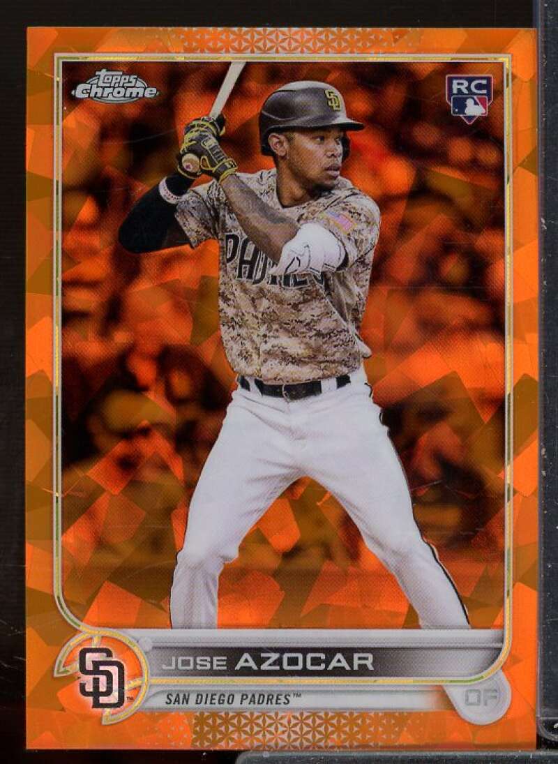 Jose Azocar Rookie 2022 Topps Chrome Update Sapphire Orange Refractors #US280  Image 1