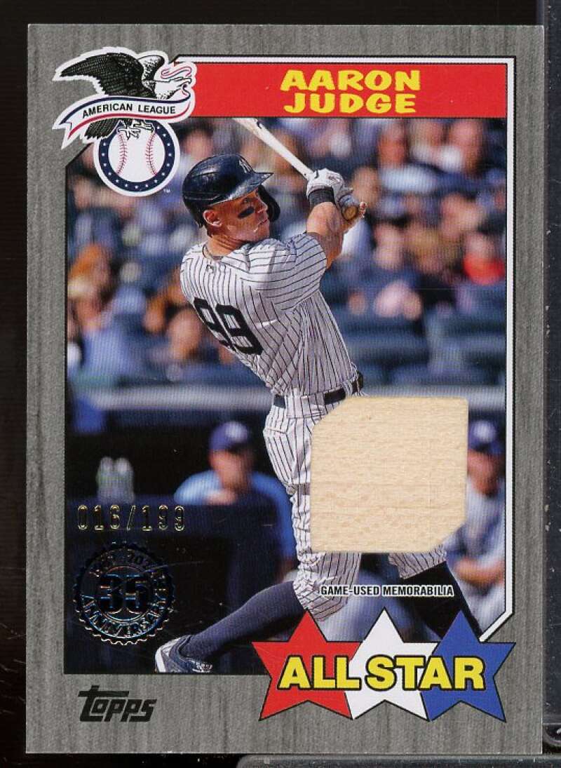 Aaron Judge Card 2022 Topps '87 Topps All-Star Relics Black #87ASRAJ  Image 1