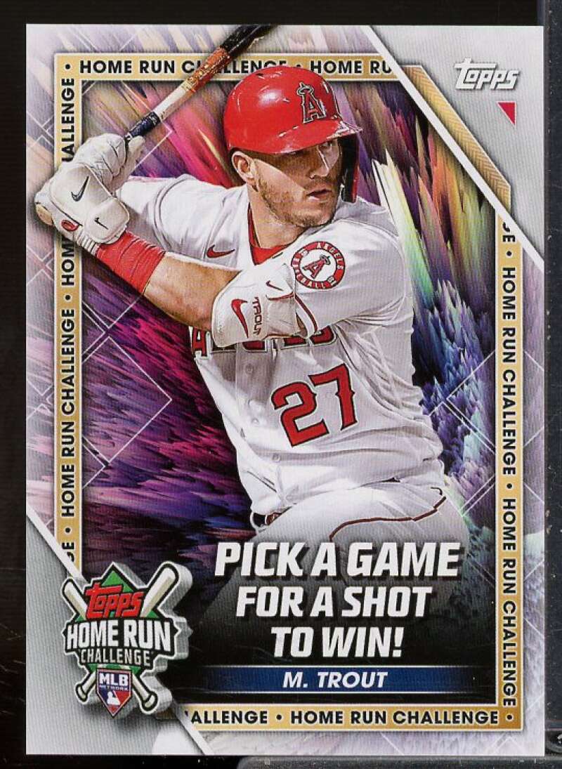 Mike Trout Card 2024 Topps Home Run Challenge Code #HRC2  Image 1