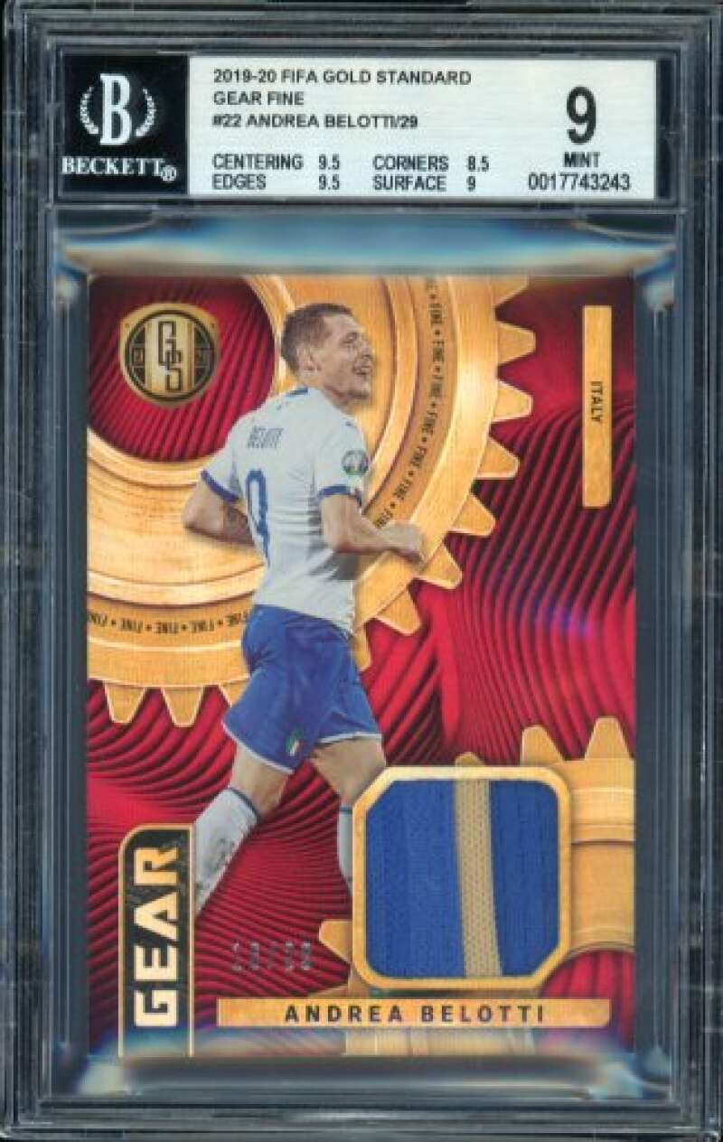Andrea Belotti Card 2019-20 Fifa Gold Standard Gear Fine (pop 1) #22 BGS 9 Image 1
