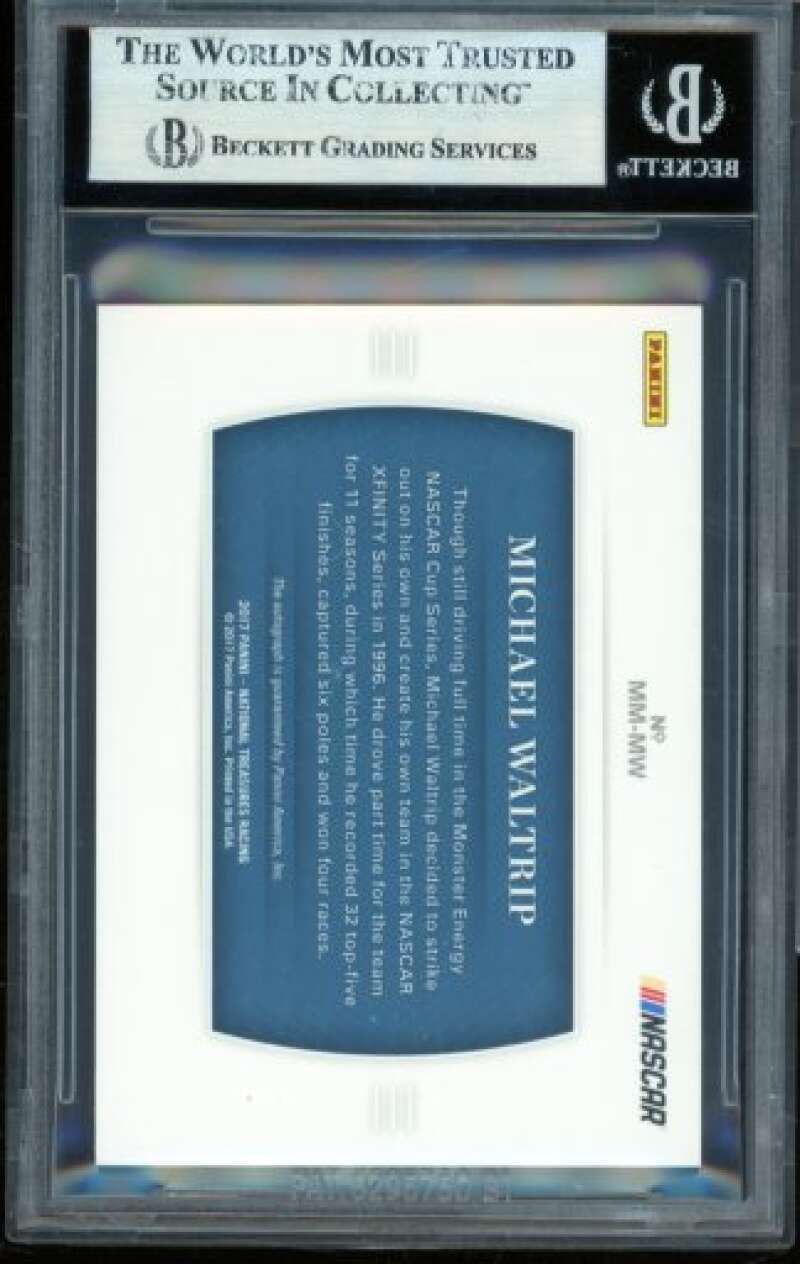 Michael Waltrip 2017 National Treasures Magnificent Marks #4 (#d 1/25) BGS 8.5 Image 2