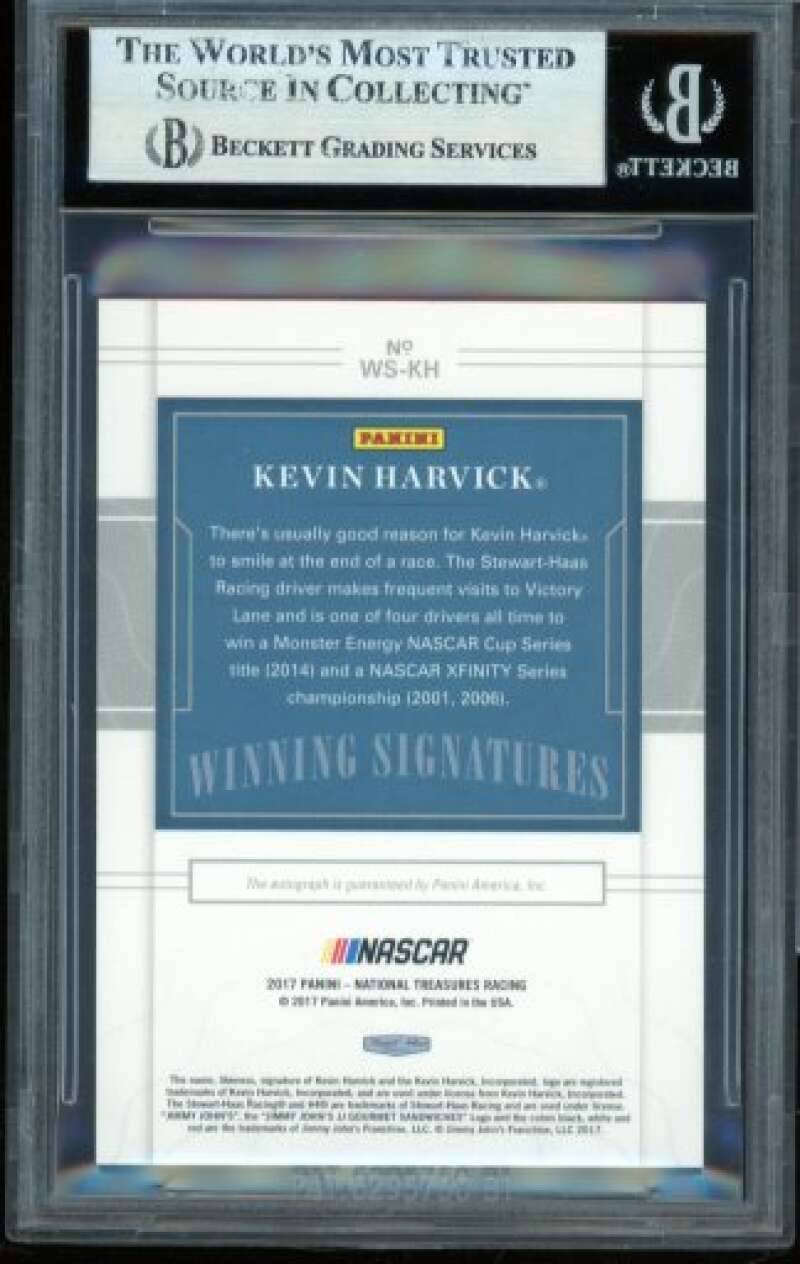 Kevin Harvick 2017 National Treasures Winning Signature Gold (12/25) #11 BGS 8.5 Image 2