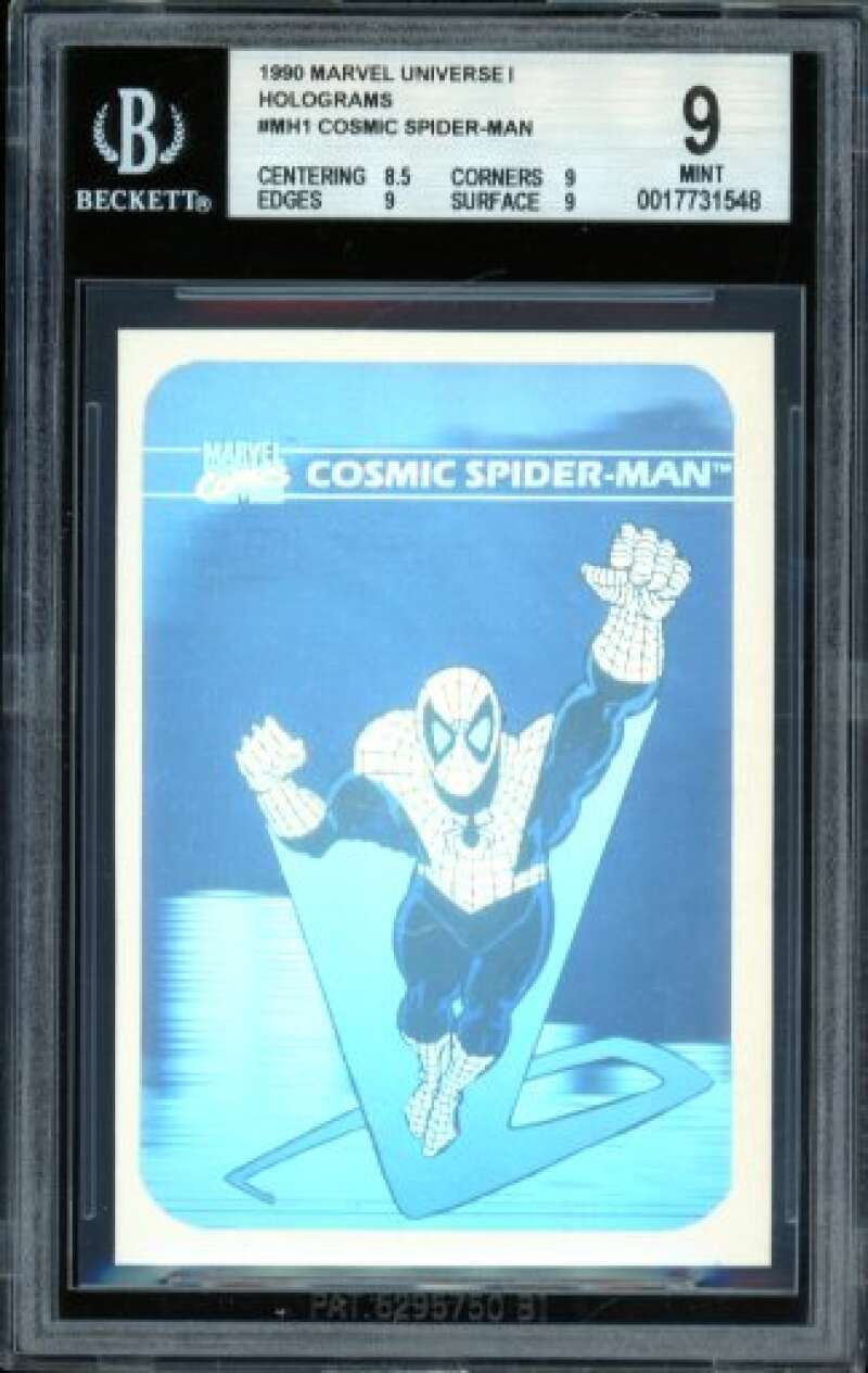 Cosmic Spider-Man 1990 Marvel Universe Holograms #MH1 BGS 9 Image 1