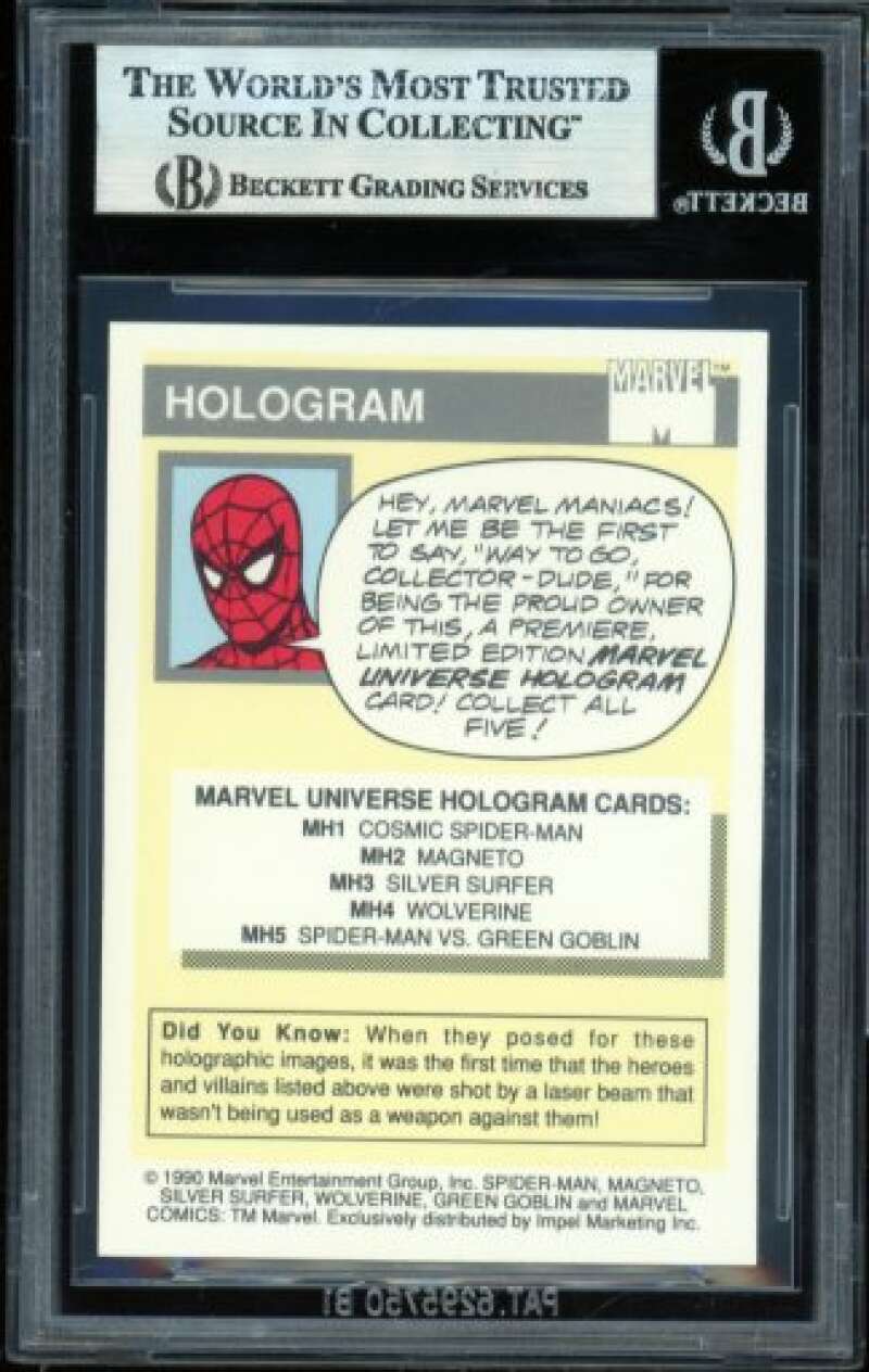 Cosmic Spider-Man 1990 Marvel Universe Holograms #MH1 BGS 9 Image 2