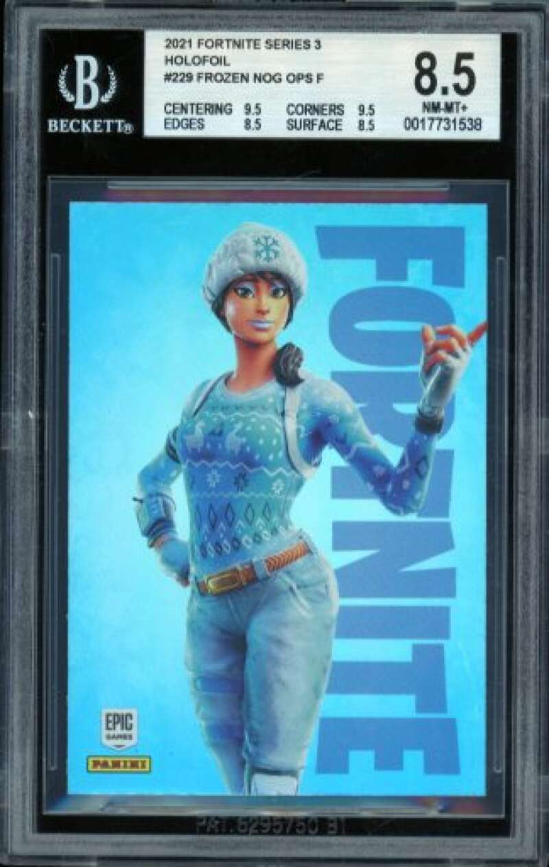 Frozen Nogg Card 2021 Fortnite USA Series 3 Holofoil #229 BGS 8.5 Image 1