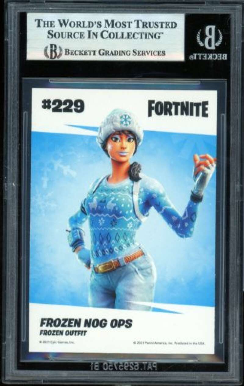 Frozen Nogg Card 2021 Fortnite USA Series 3 Holofoil #229 BGS 8.5 Image 2