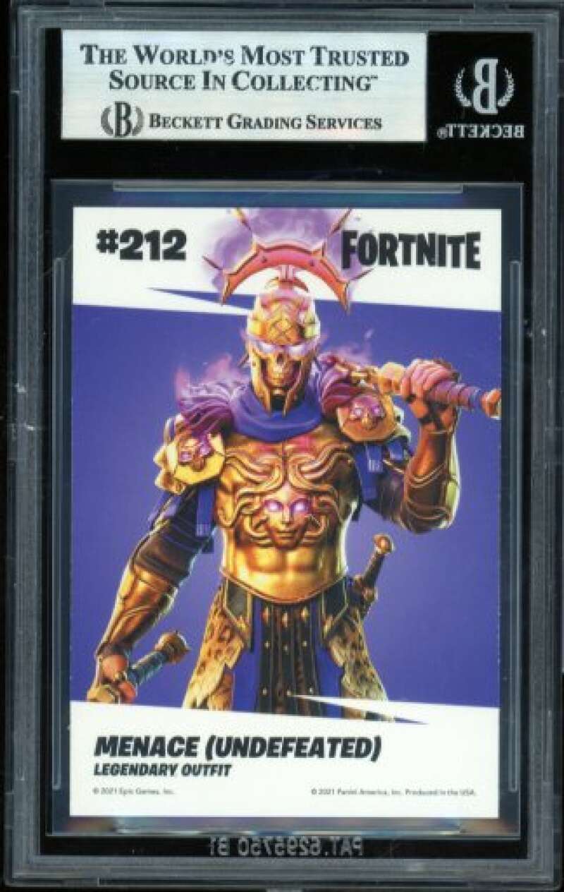 Menace Card 2021 Fortnite USA Series 3 Holofoil #212 BGS 9 Image 2