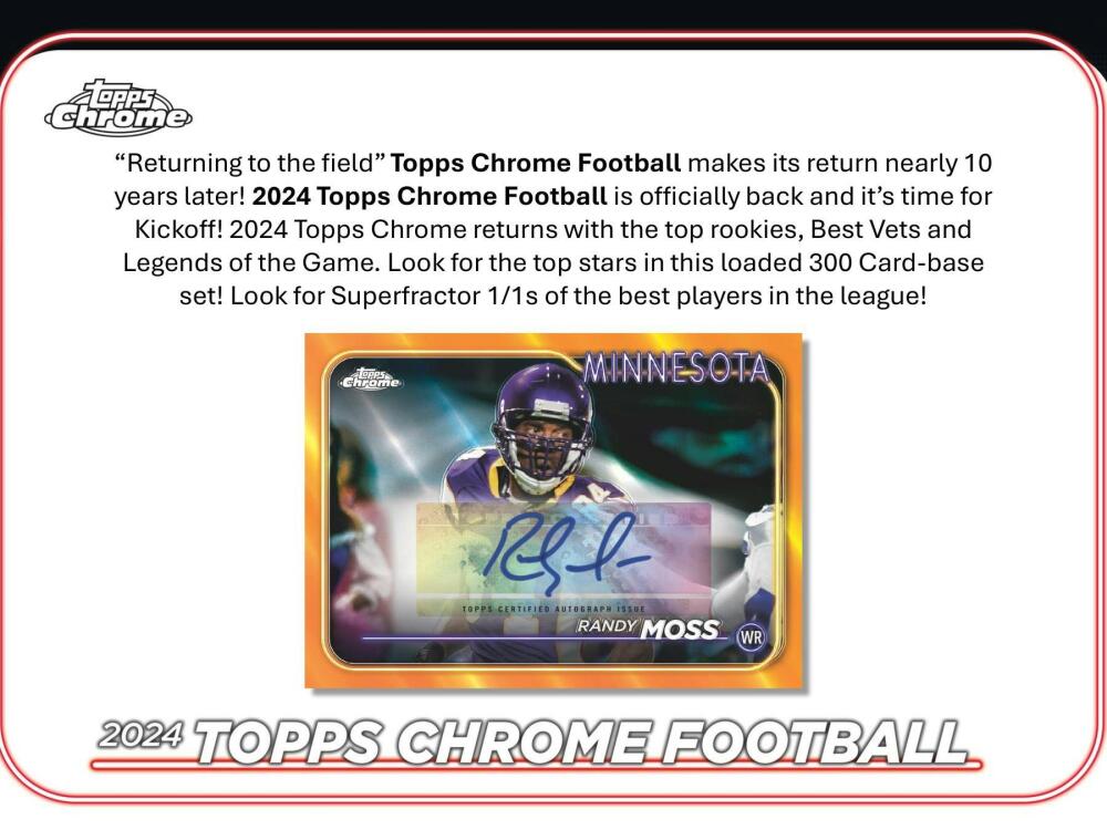 2024 Topps Chrome Football Mega Box Image 3