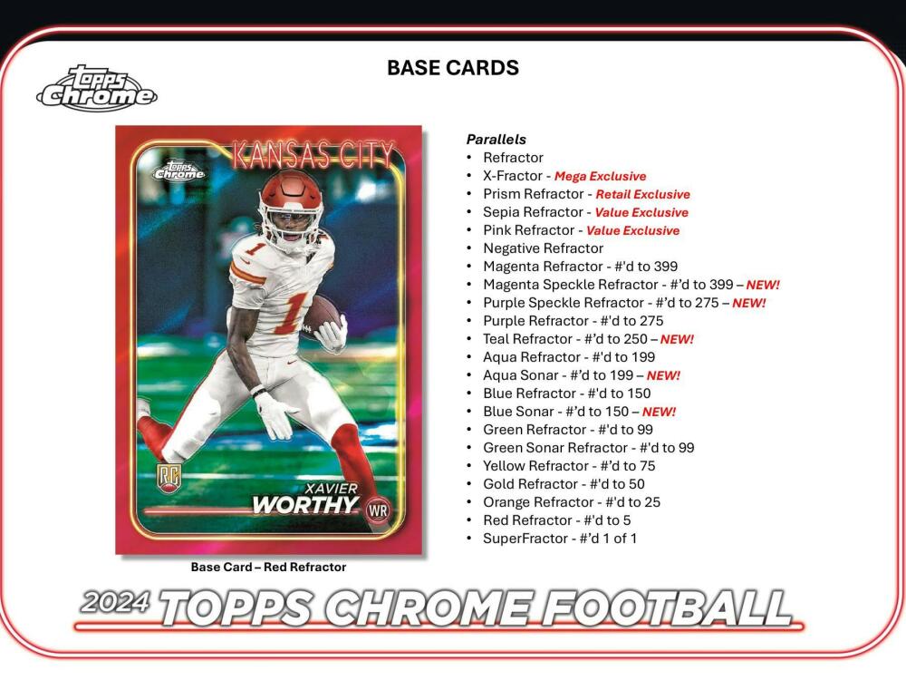 2024 Topps Chrome Football Mega Box Image 4