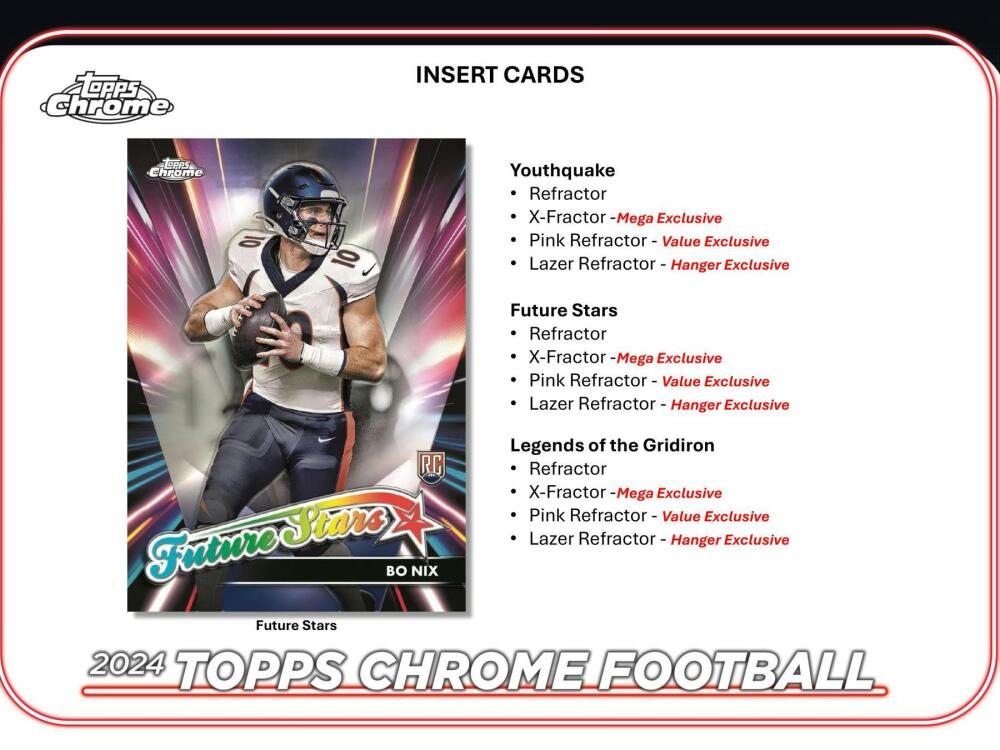 2024 Topps Chrome Football Mega Box Image 5