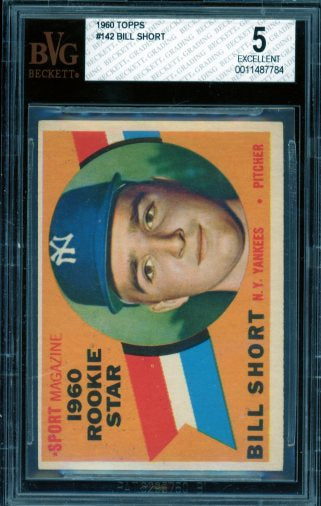 Bill Short Rookie Card 1960 Topps #142 BGS BVG 5 Image 1