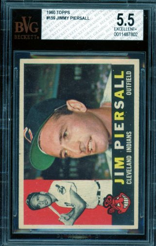 Jimmy Piersall Card 1960 Topps #159 BGS BVG 5.5 Image 1