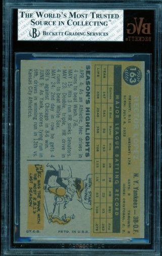 Hector Lopez Card 1960 Topps #163 BGS BVG 5 Image 2