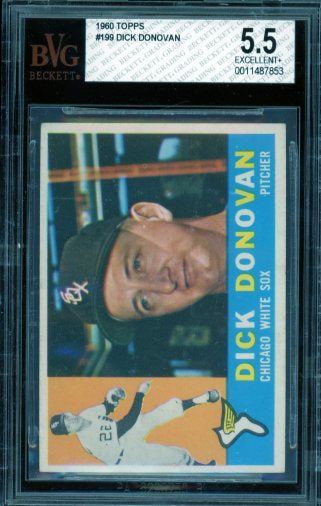 Dick Donovan Card 1960 Topps #199 BGS BVG 5.5 Image 1