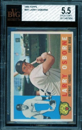 Larry Osborne Card 1960 Topps #201 BGS BVG 5.5 Image 1