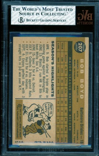 Bob Boyd Card 1960 Topps #207 BGS BVG 5.5 Image 2