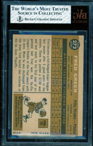 Fred Green Rookie Card 1960 Topps #272 BGS BVG 5.5 Image 2