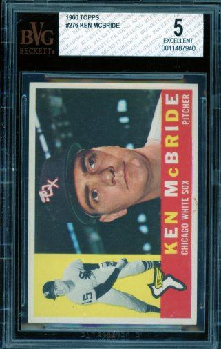 Ken McBride Card 1960 Topps #276 BGS BVG 5 Image 1